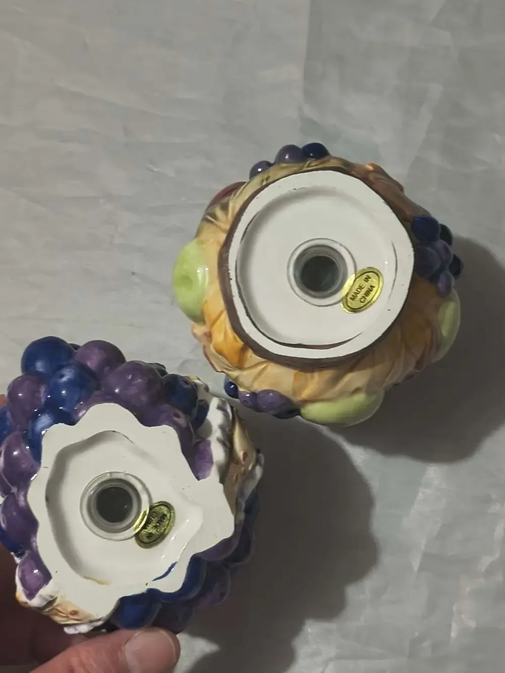 Vintage Grape and Fruit Salt & Pepper Shakers